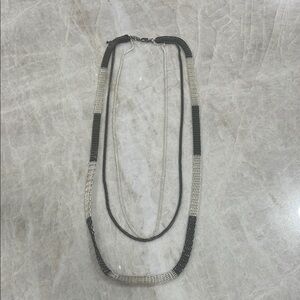 Elegant Silver Chain Multi Layer Necklace